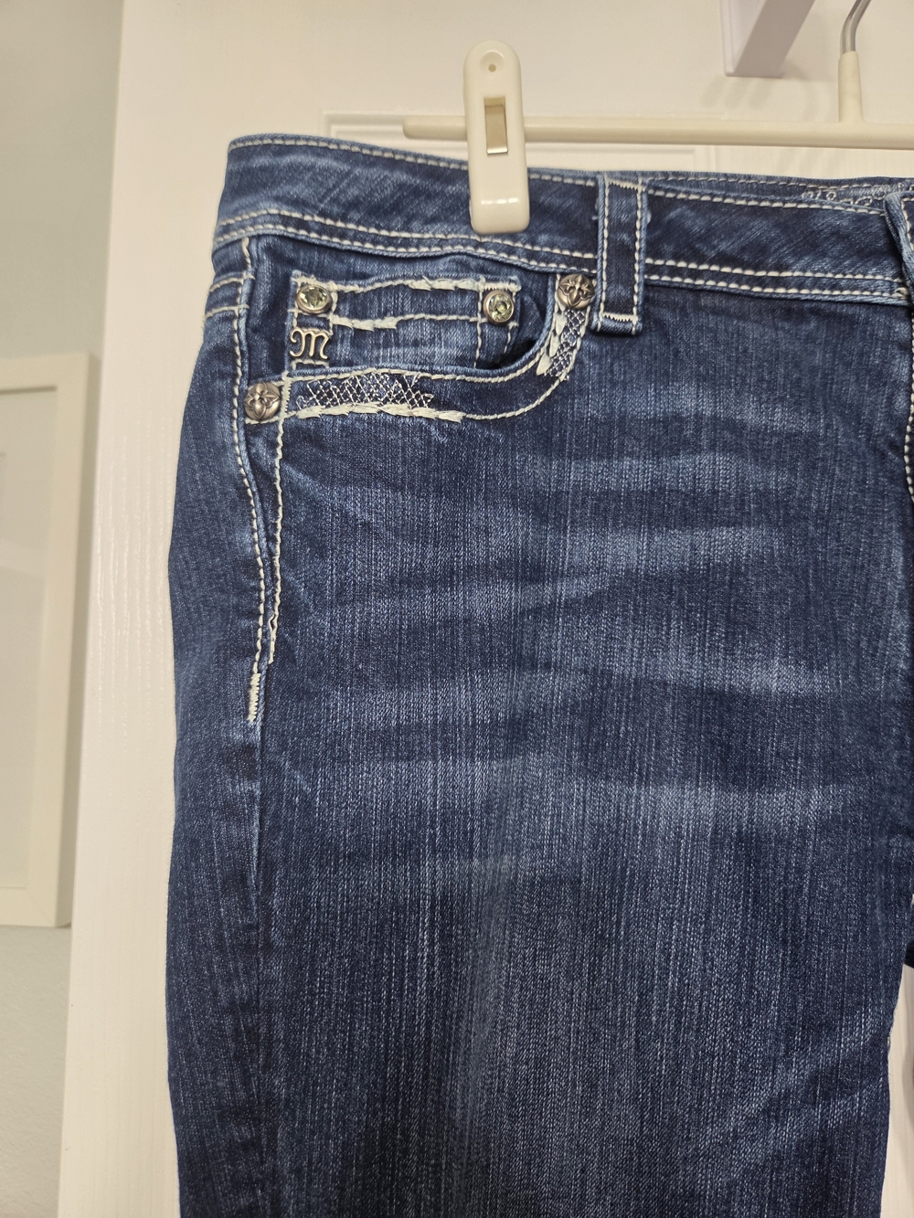 Miss Me Dark Blue Stretch Bootcut Jeans - Picture 3 of 7